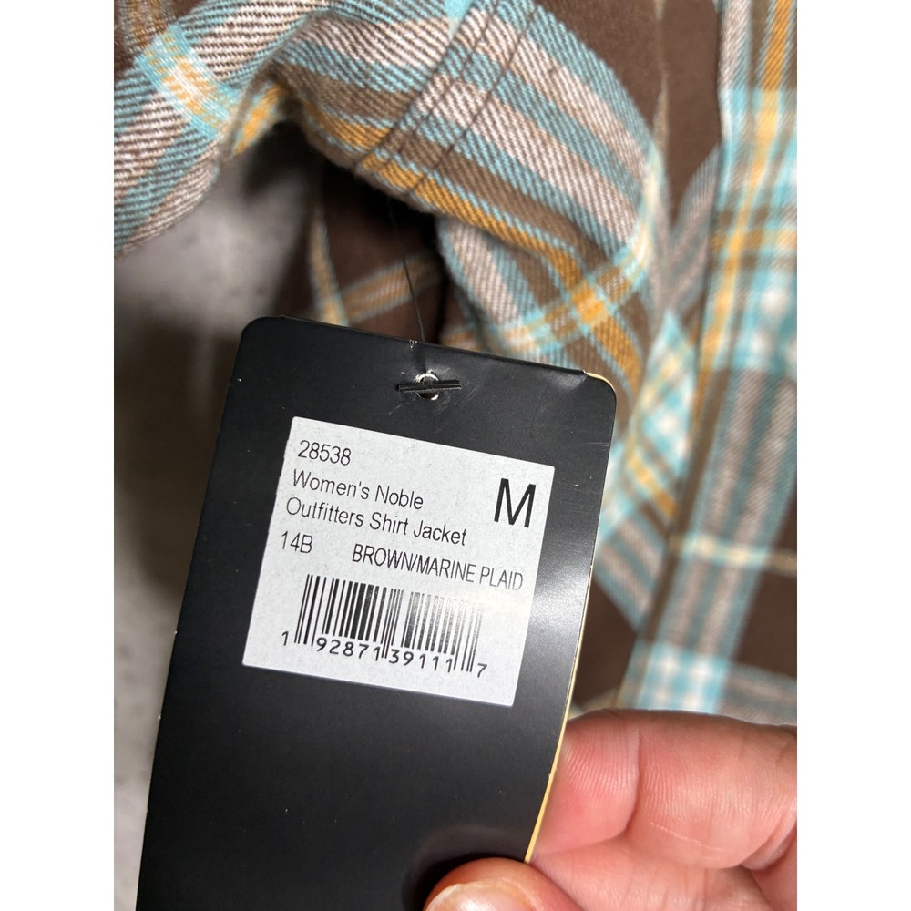 NWT Noble Outfitters Womens Brown Plaid Sherpa Lined Flannel Shirt Jacket - Picture 8 of 11